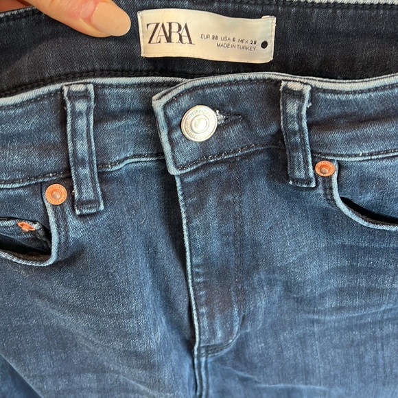 Zara premium denim dark wash skinny high waist - Picture 3 of 3